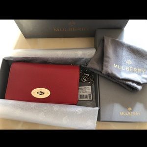 Mulberry Bayswater Clutch Wallet (red)